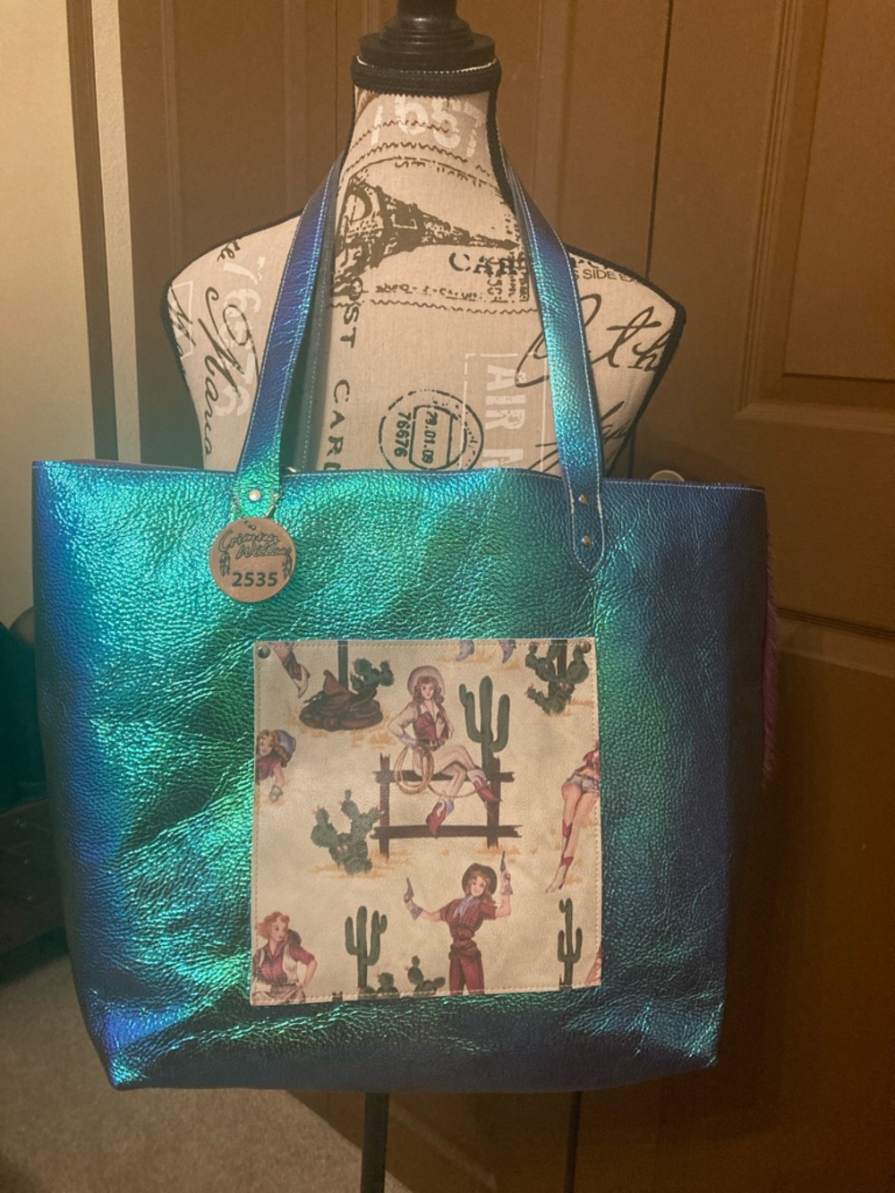 Crimson Willow Hair on Hide/Unicorn Leather 🌵 Mega Haul-It-All Tote Bundle EUC